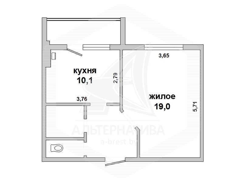 Продажа однокомнатной квартиры в Жабинковском районе, г. Жабинка