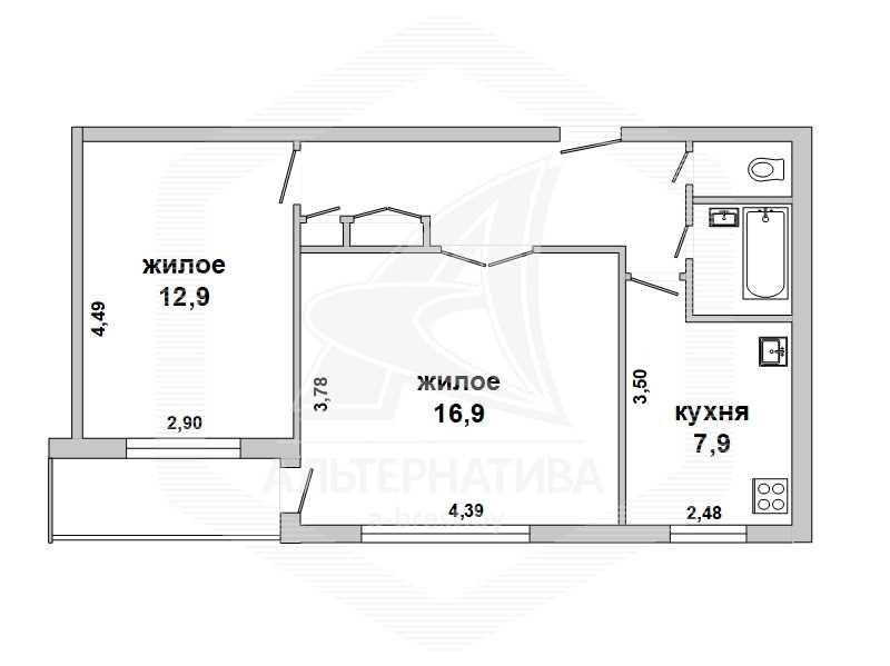 Продажа двухкомнатной квартиры в Бресте, ул. Московская