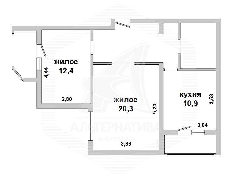 Продажа двухкомнатной квартиры в Бресте, ул. Васнецова