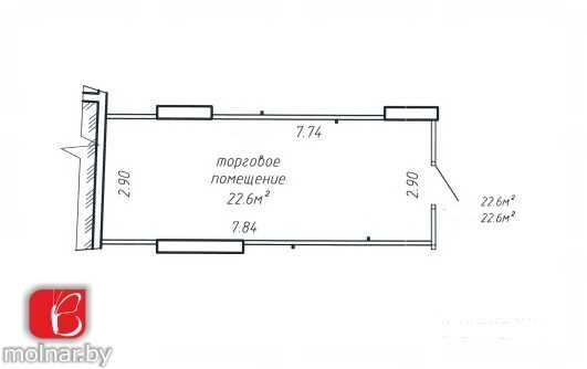Продажа торгового помещения в ЖК "Маяк Минска" 22.6м2