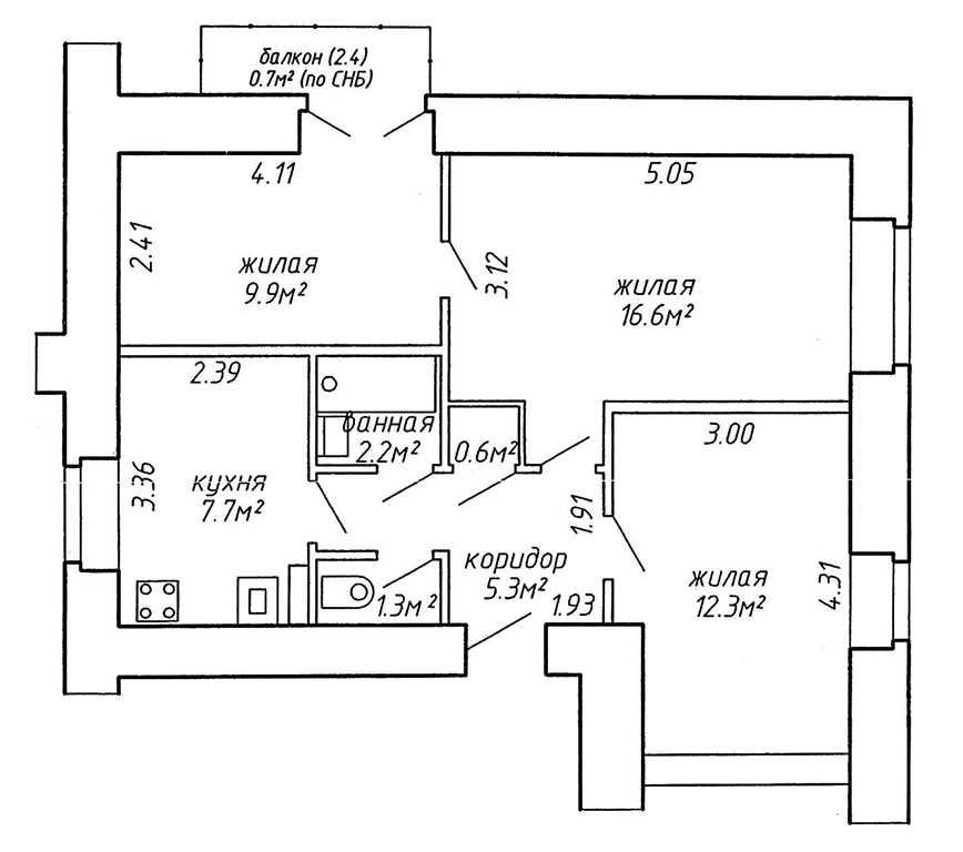 Продажа 3-х комнатной квартиры в г. Минске, ул. Московская, дом 16