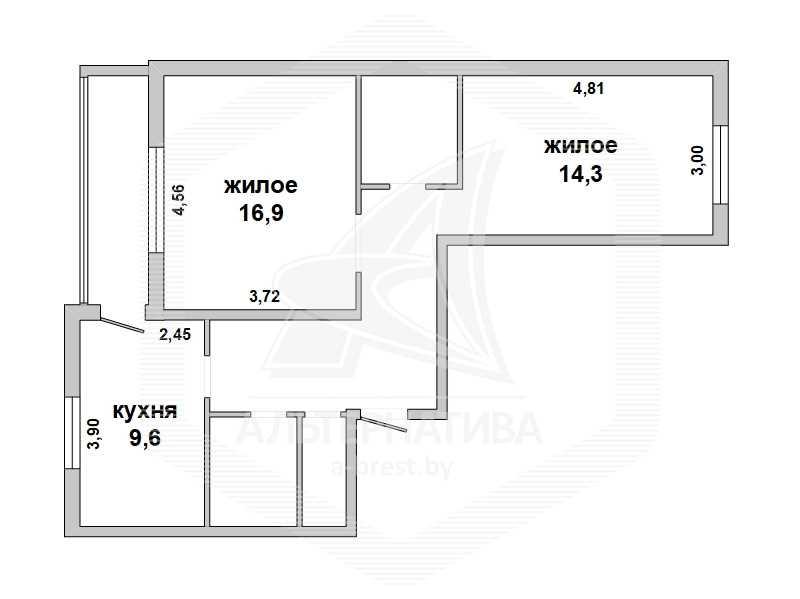 Продажа двухкомнатной квартиры в Бресте, ул. Мошенского