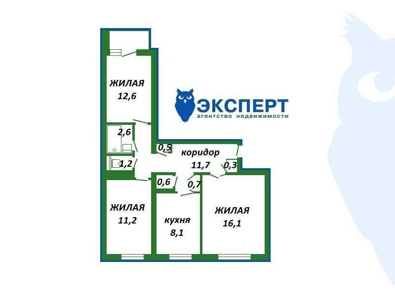 Продаётся трёхкомнатная квартира в отличном состоянии.