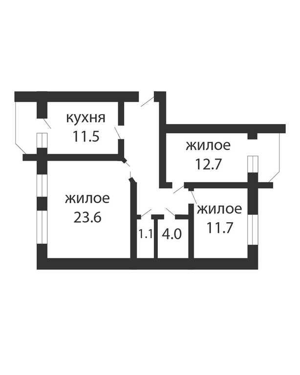 Светлая 3-комнатная квартира с современным ремонтом