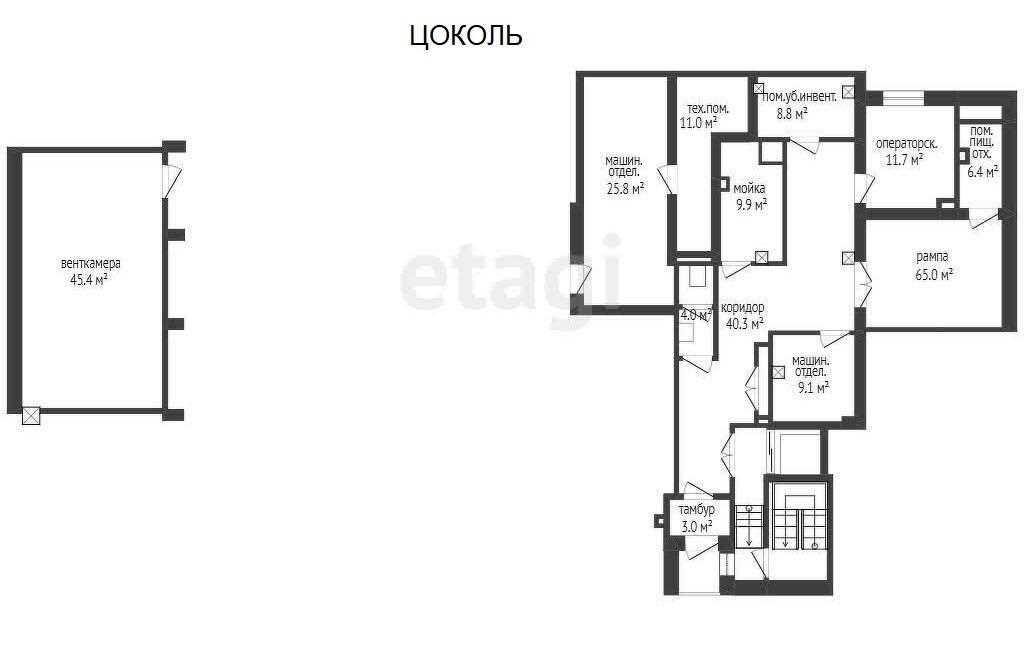 Аренда помещения 964,5 м.кв. - 1 этаж, отд. вход, ул. Кунцевщина 37